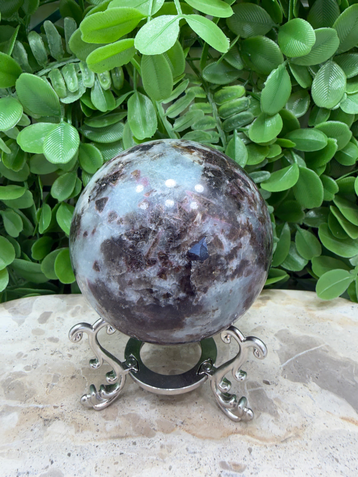 Unicorn Stone Sphere 570g | Calm • Love • Positivity
