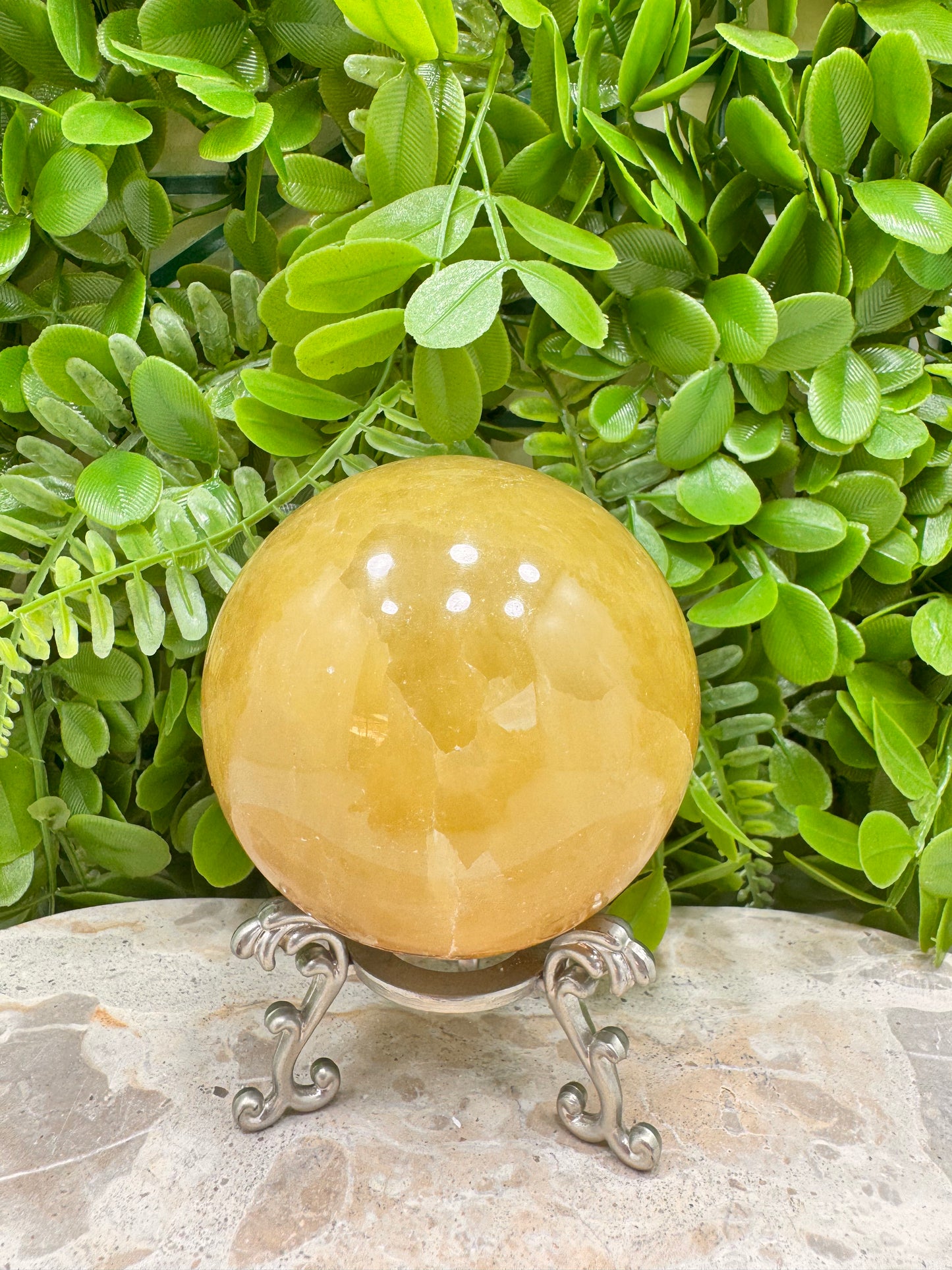 Lemon Calcite Sphere 850g