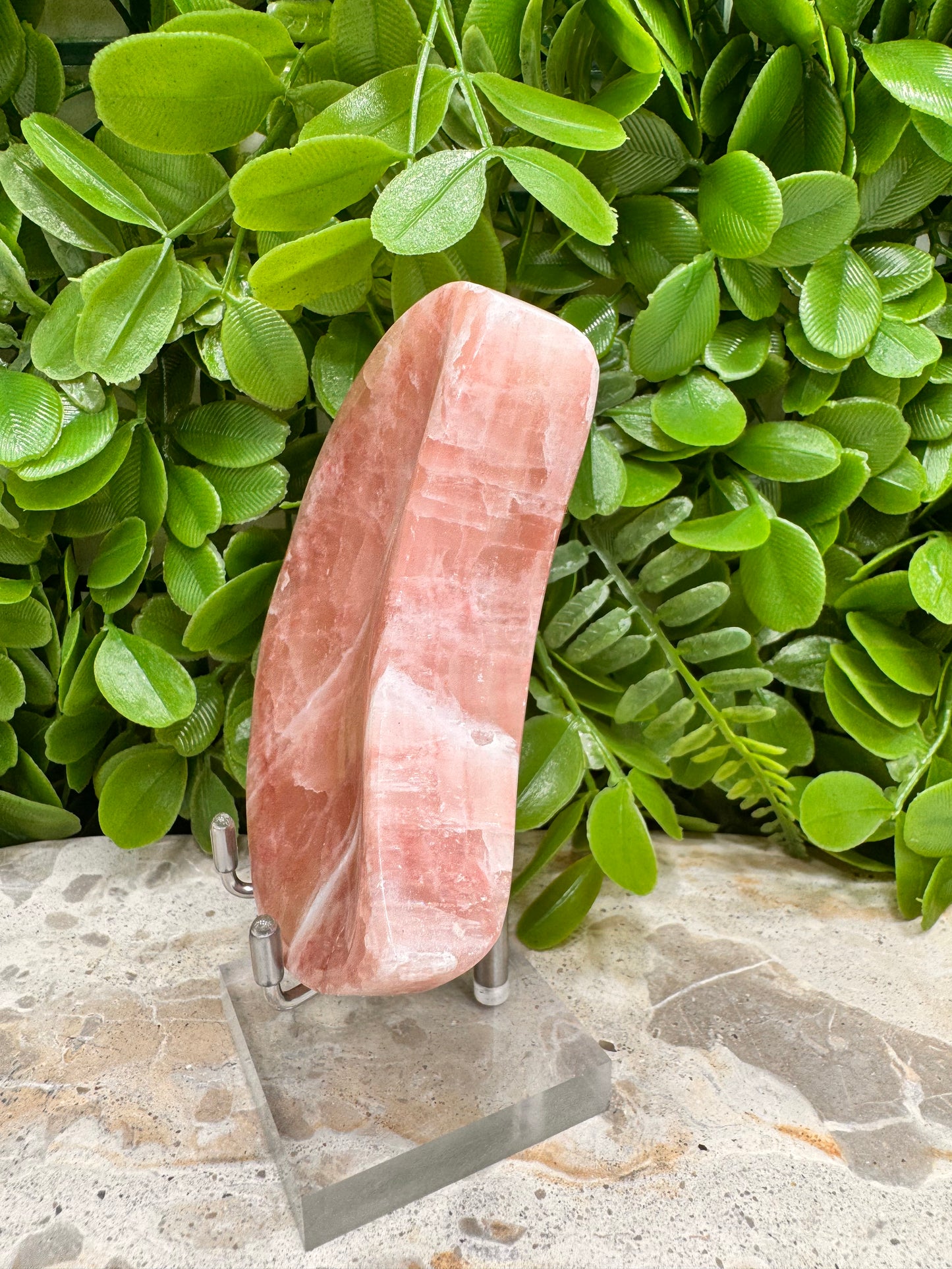 Rose Calcite Moon Bowl 294g