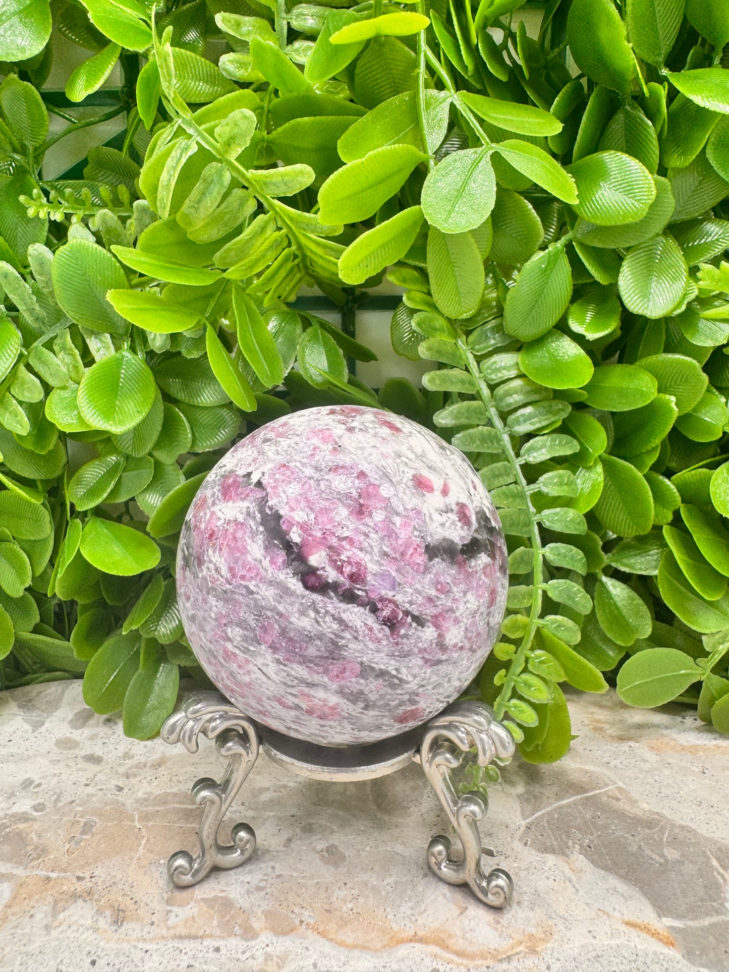 Pink Tourmaline Sphere 460g