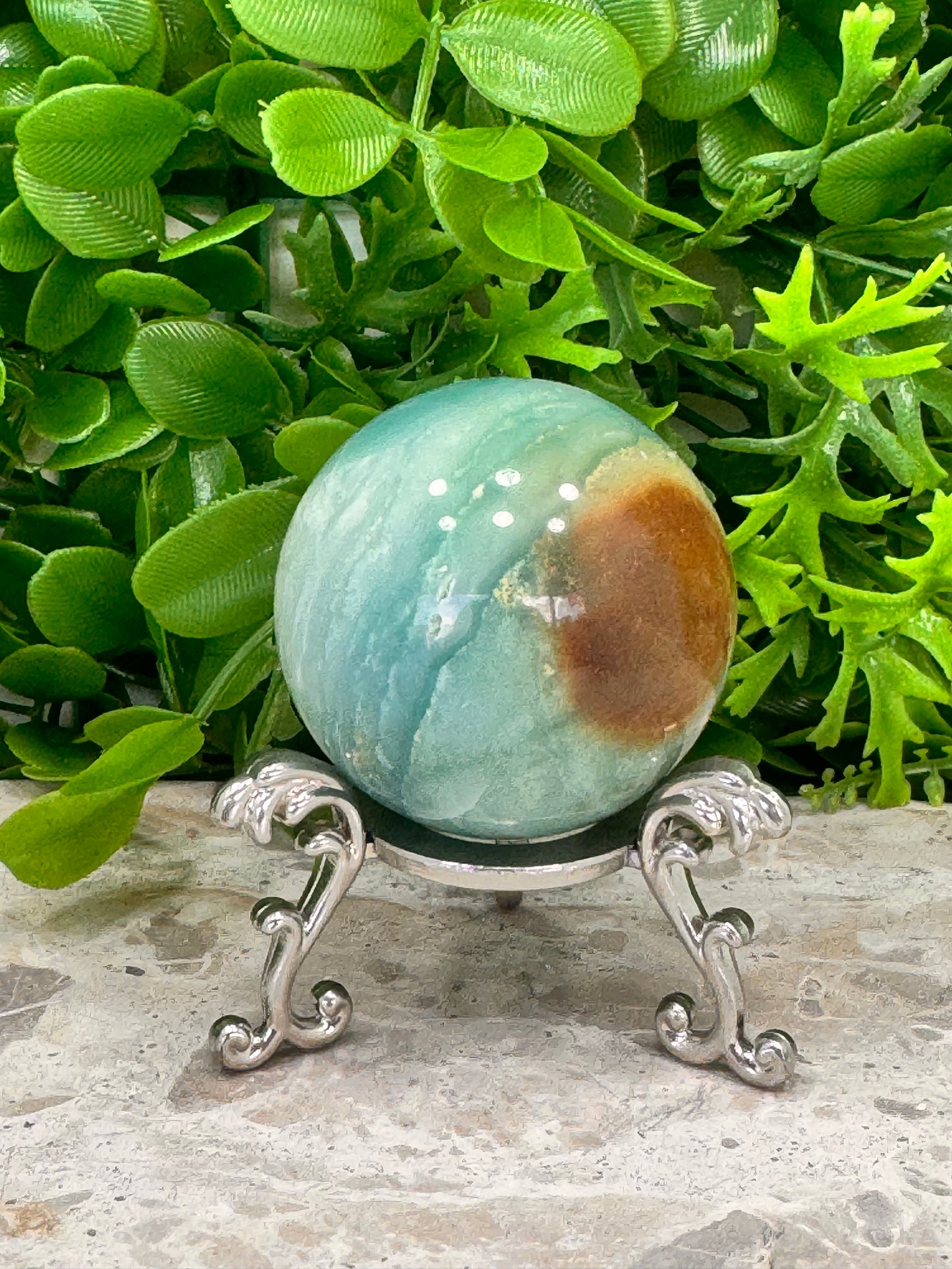Sky Blue Opal Sphere 251g