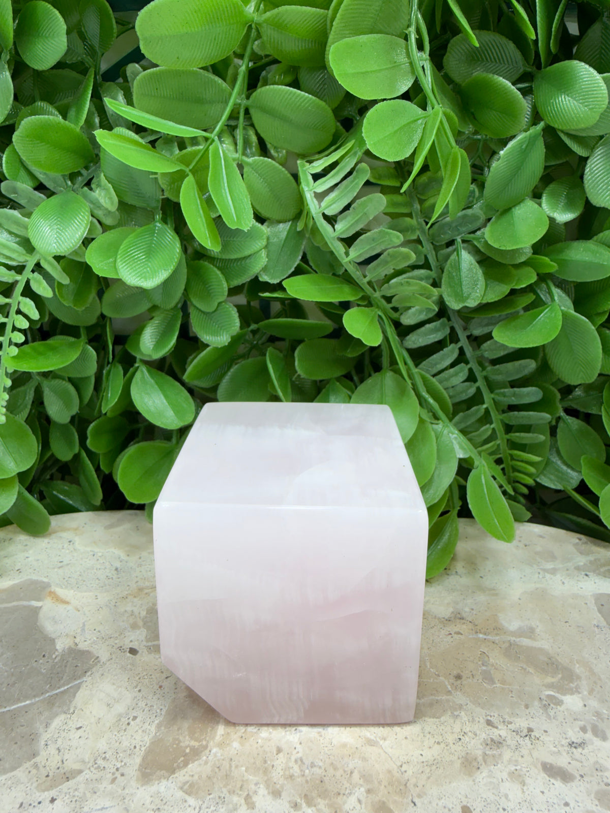 Pink Mangano Cube | Love • Compassion • Calm