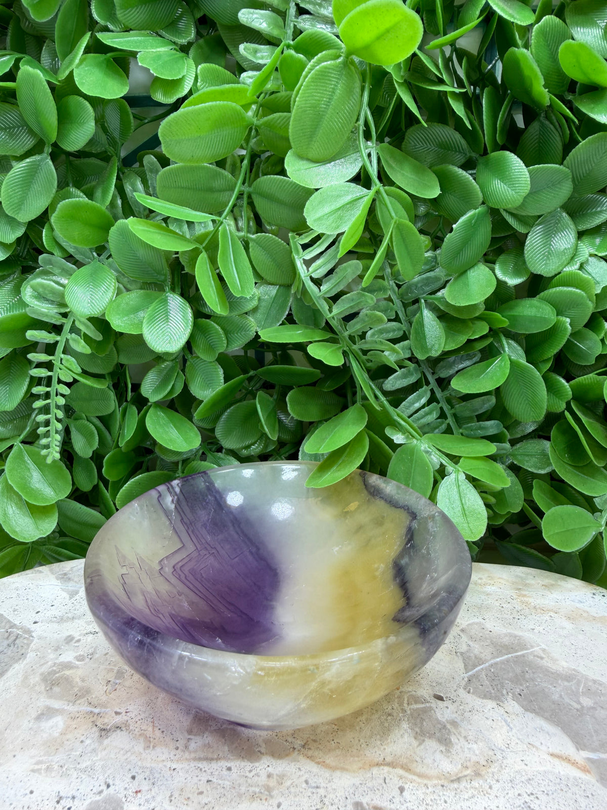 Purple, Yellow Fluorite Bowl | Clarity • Focus • Balance