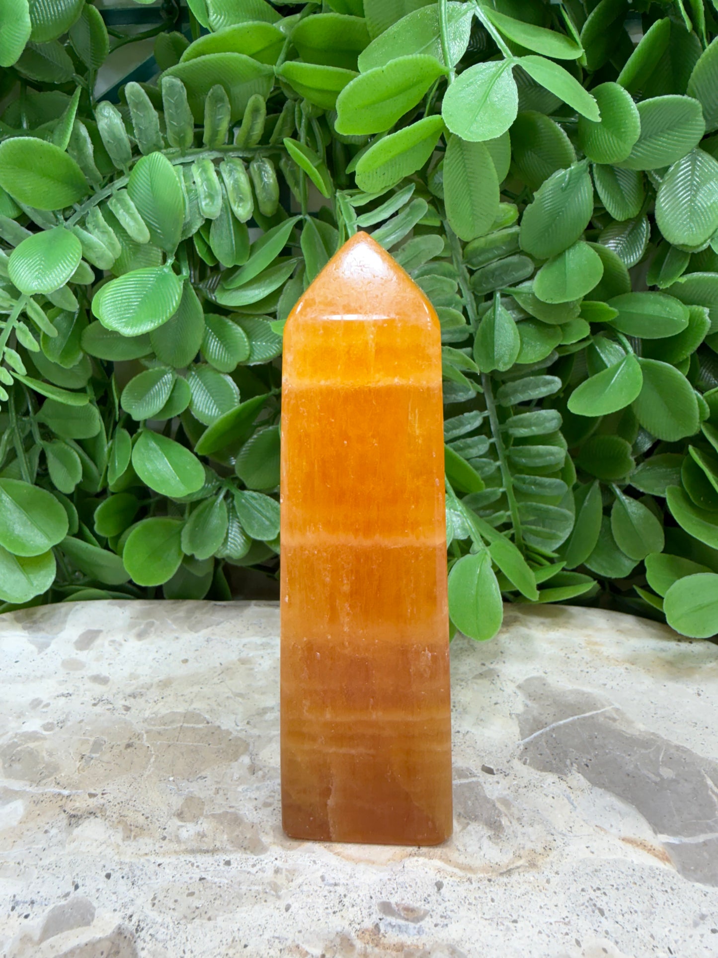 Orange Crystalized Calcite Tower 270g