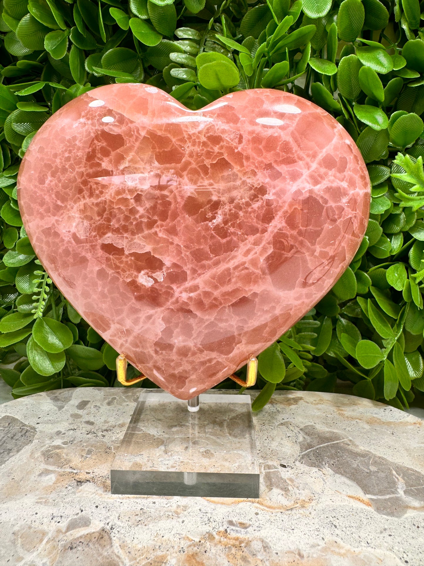 Rose Calcite Heart 1344g