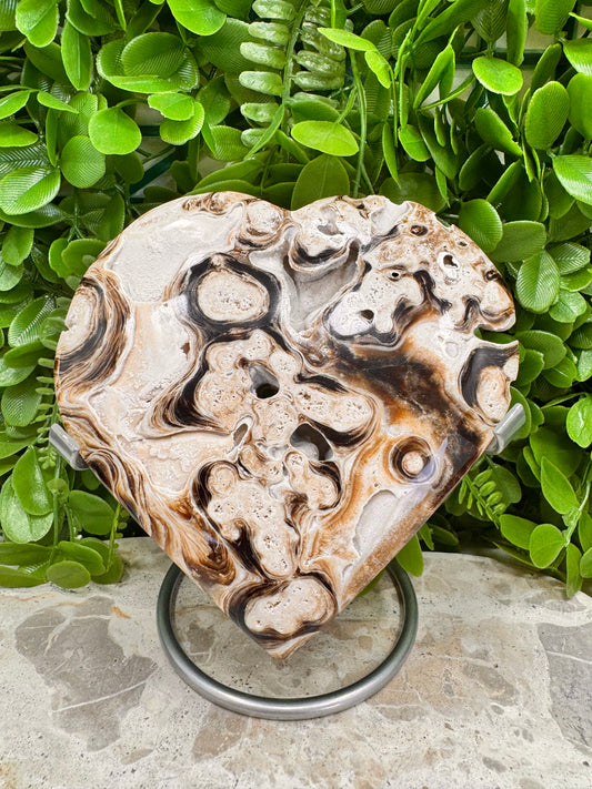 Chocolate Calcite Heart 610g