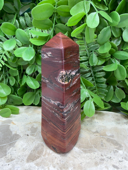 Tiger Ore/Rhodonite Tower 316g