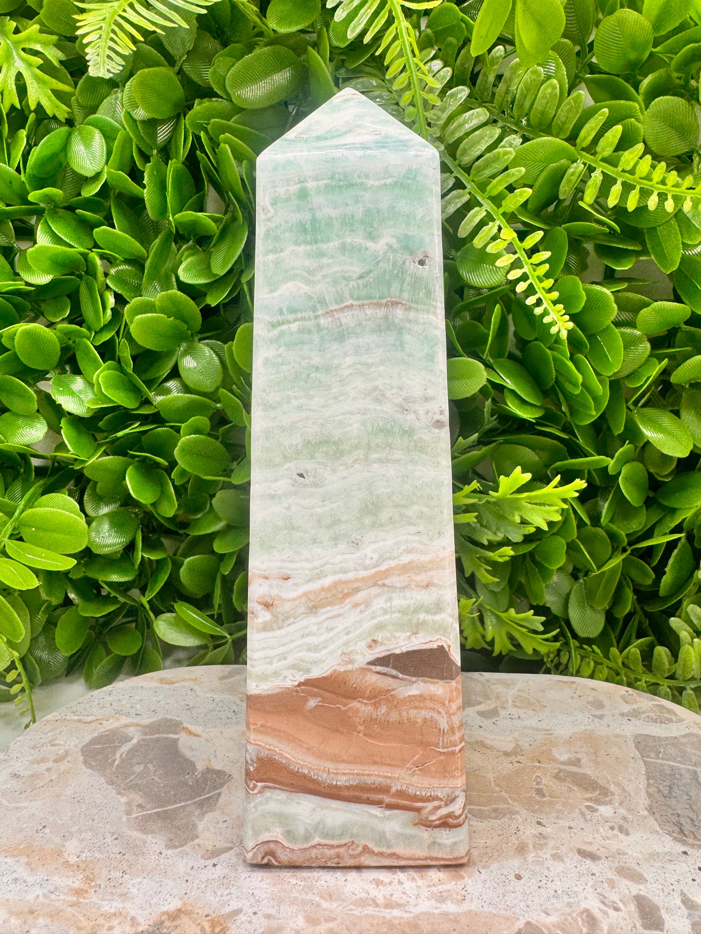 Blue Caribbean Calcite Tower 1502g