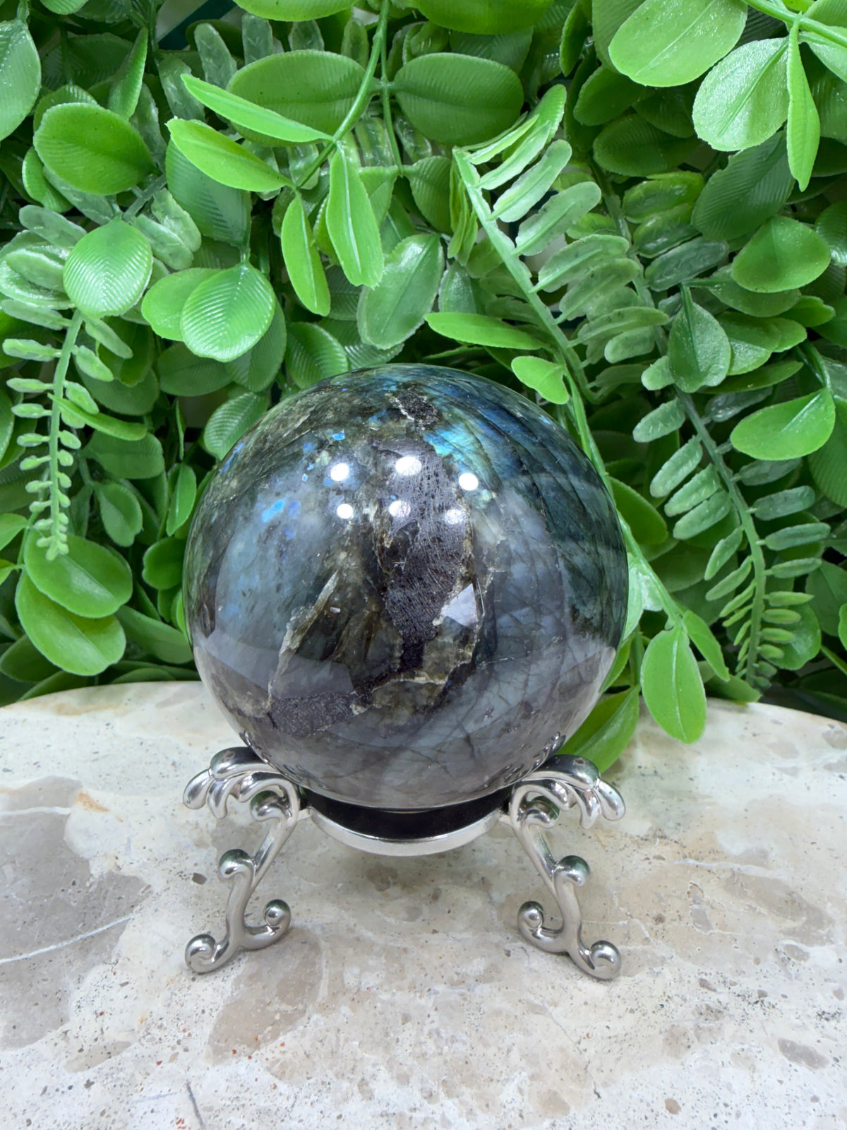 Labradorite Sphere | Protection • Intuition • Transformation