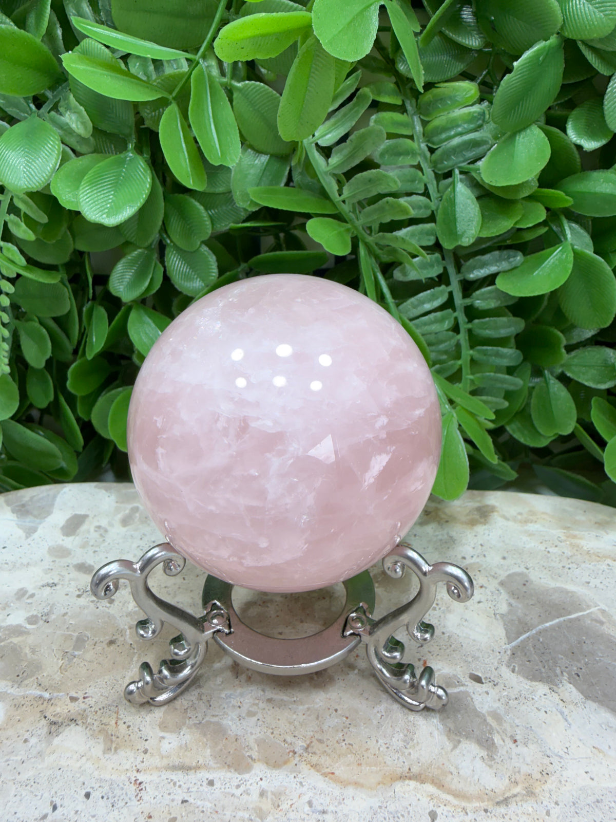 Rose Quartz Sphere | Love • Compassion • Healing