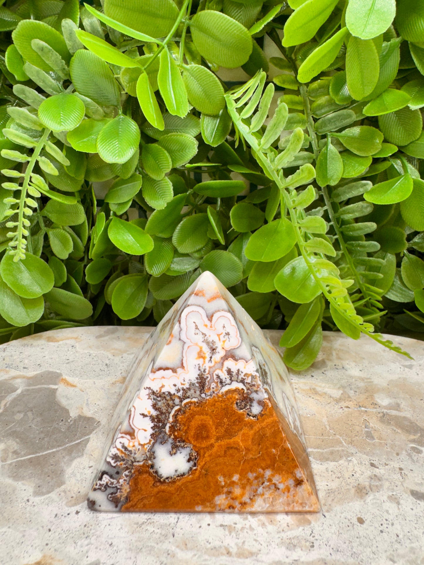 Dendritic Ocean Root Jasper Pyramid 290g