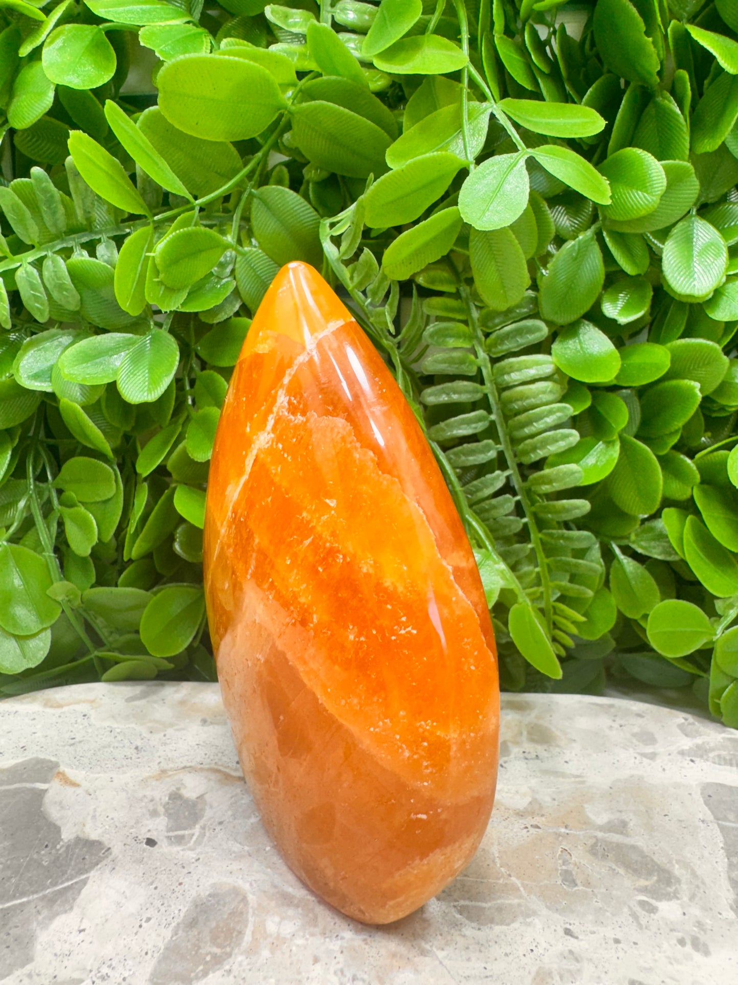 Crystalised Orange Calcite Flame 594g