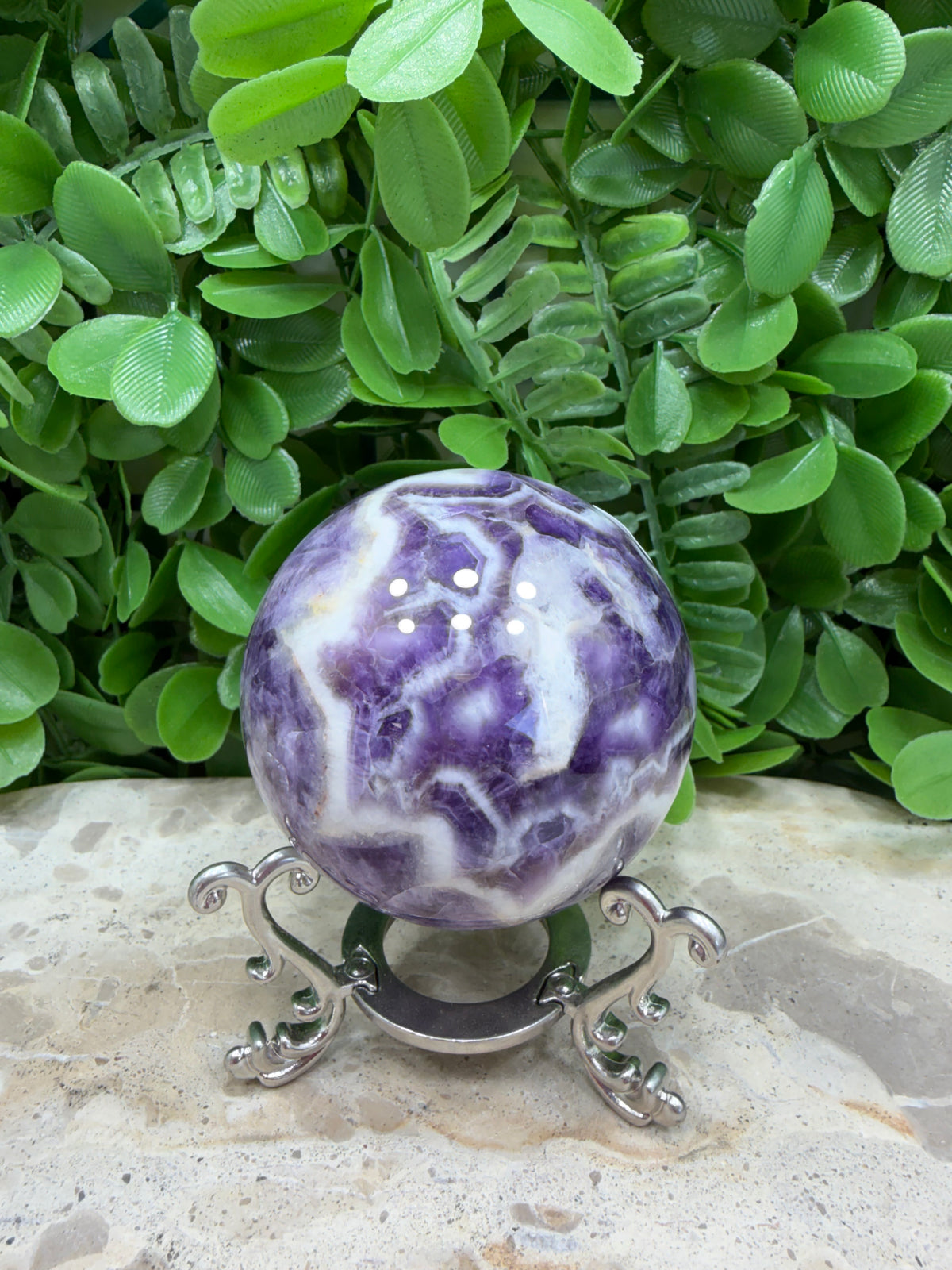 Chevron Amethyst Sphere 327g