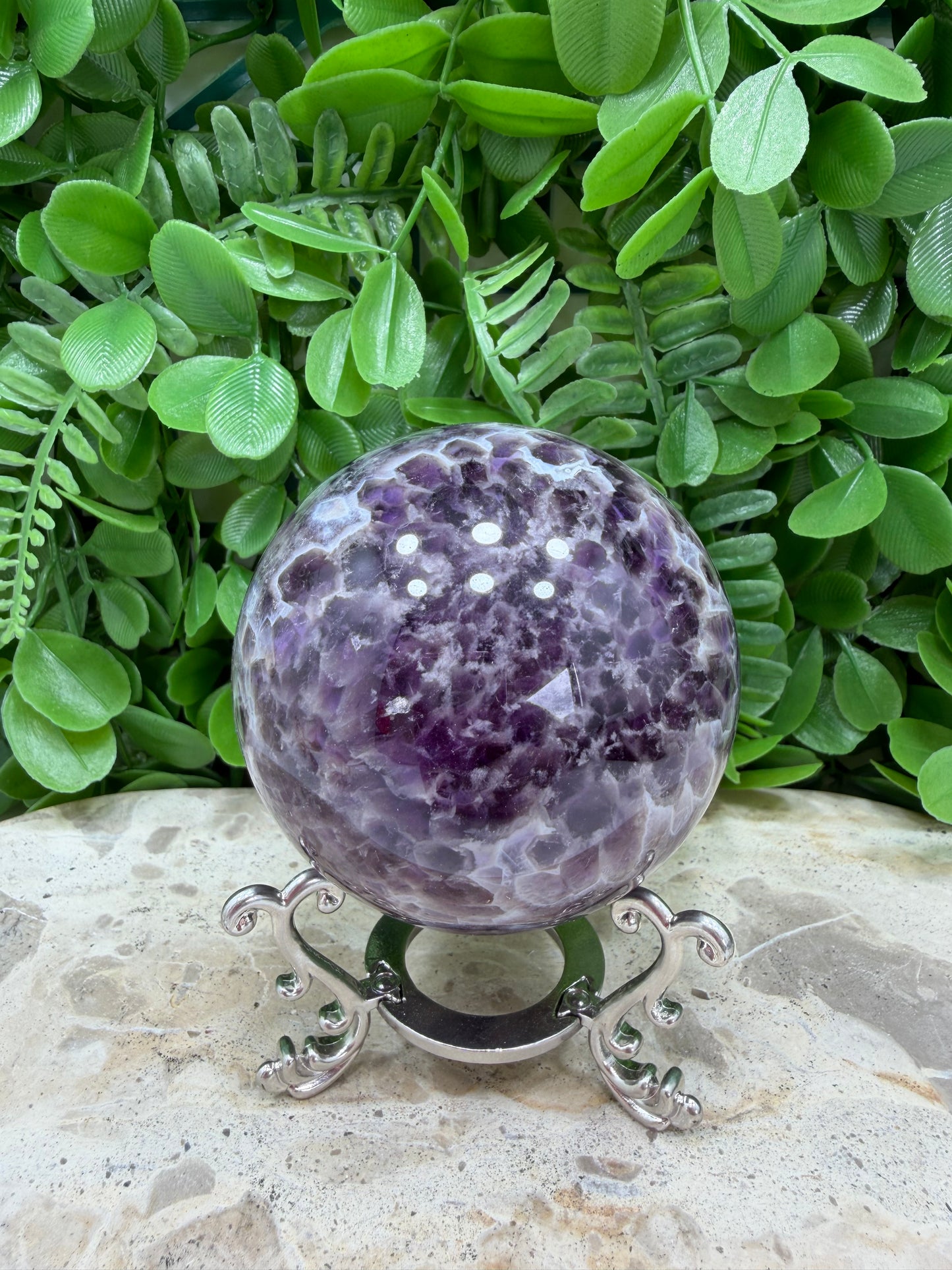 Flower Amethyst Sphere 506g