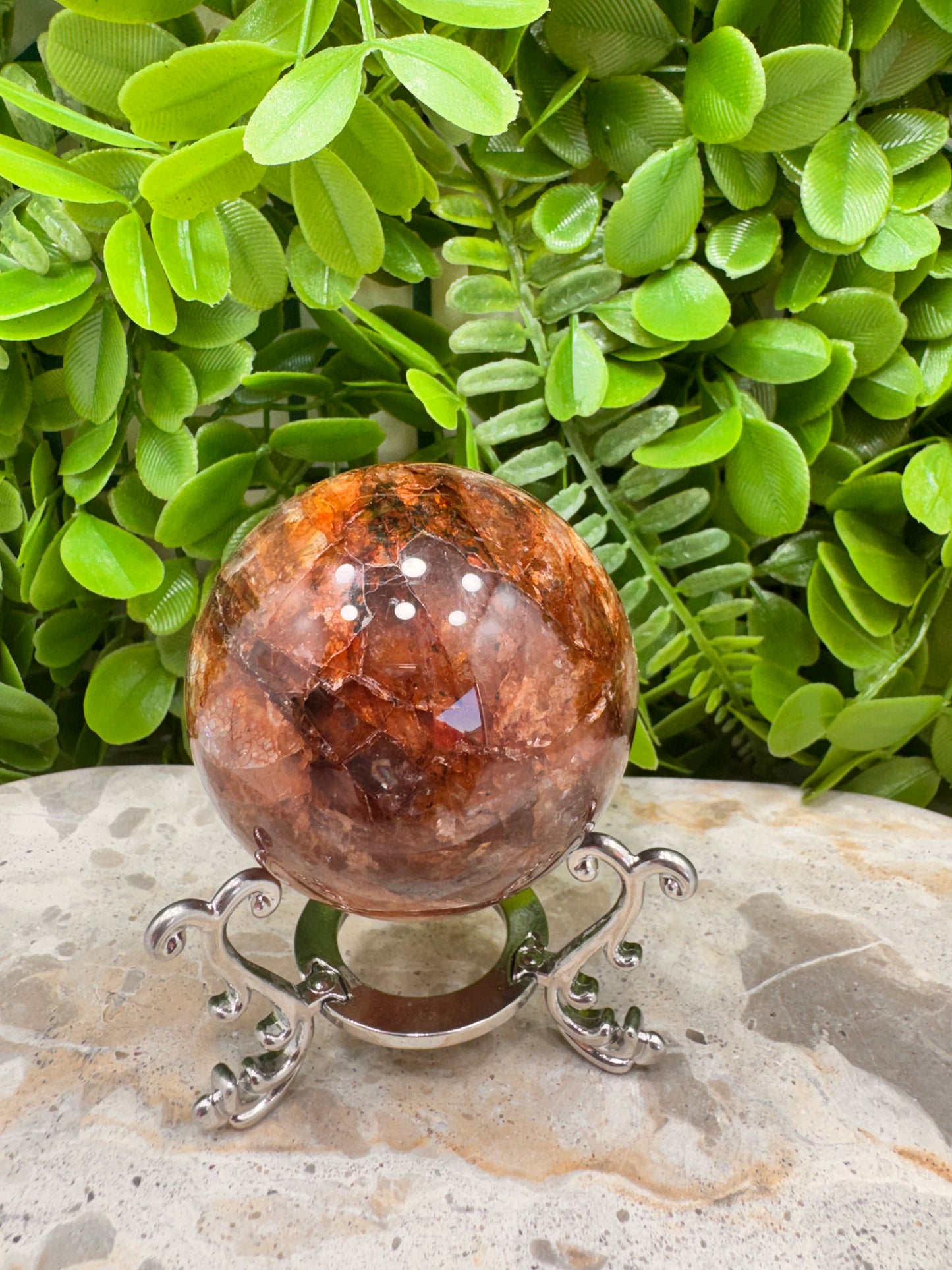 Fire Quartz Sphere 302g