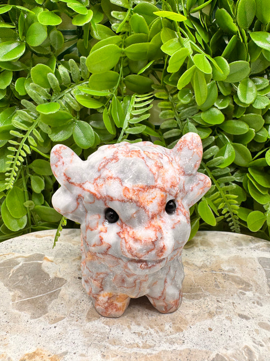 Red Vien Jasper Highland Cow 994g