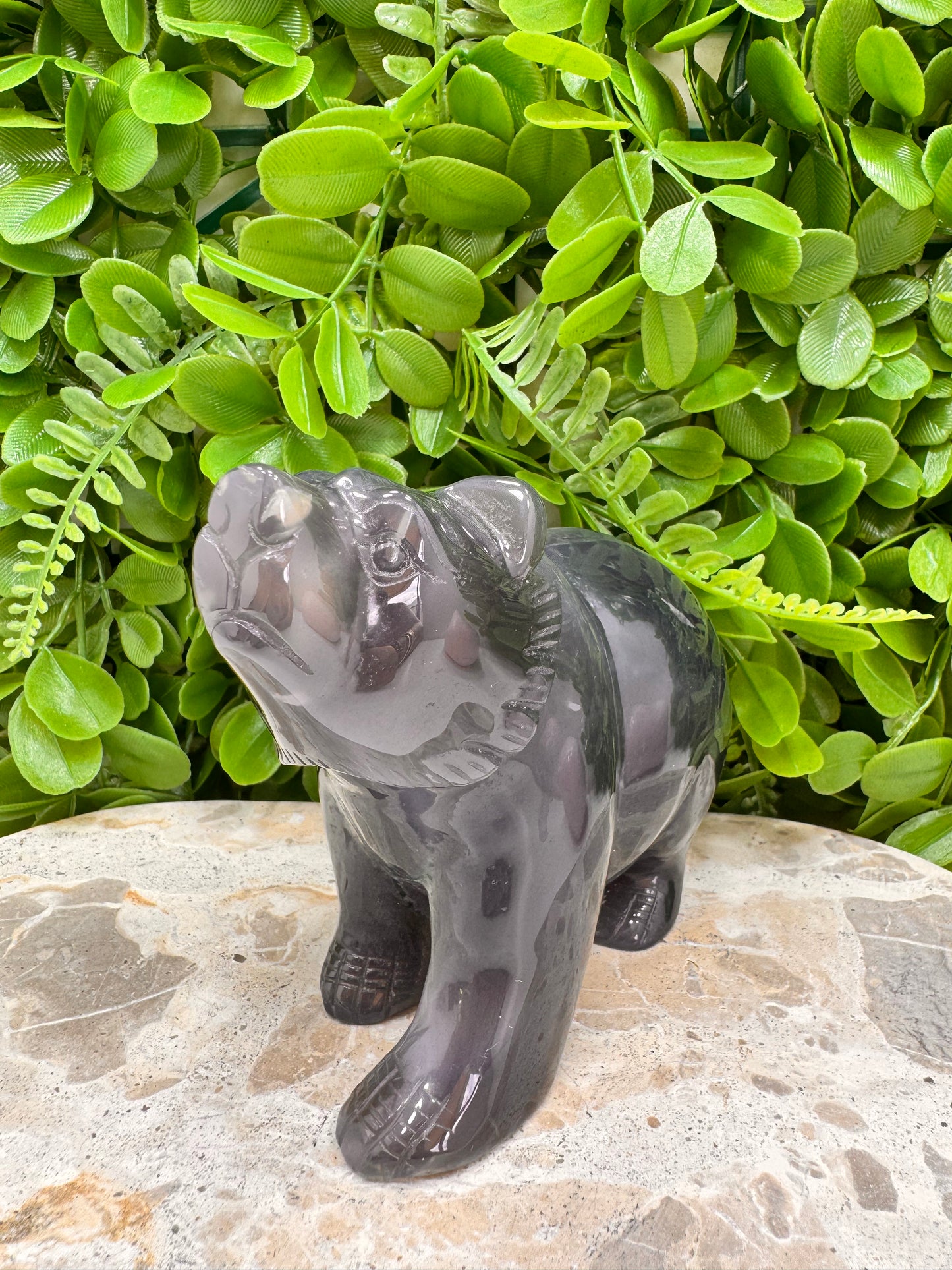Amethyst Druzy Agate Bear 916g