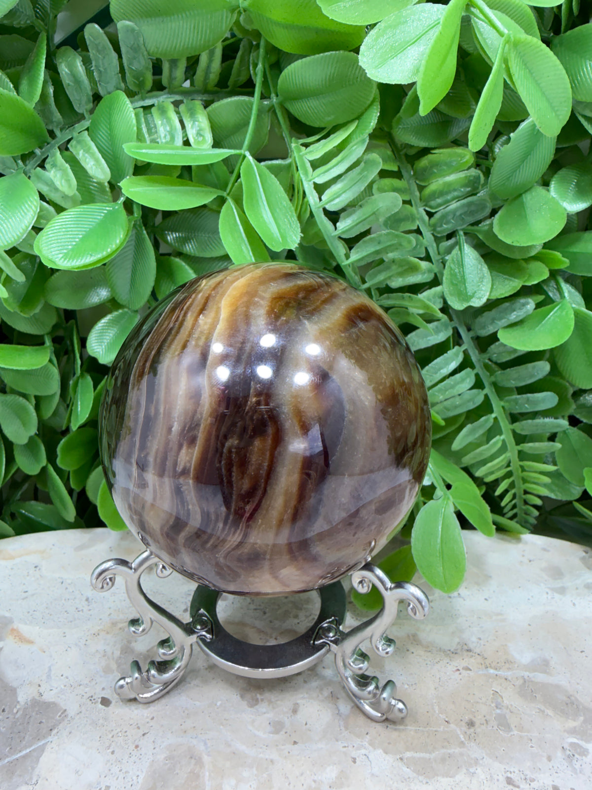 Chocolate Calcite Sphere | Grounding • Emotional Balance • Inner Strength