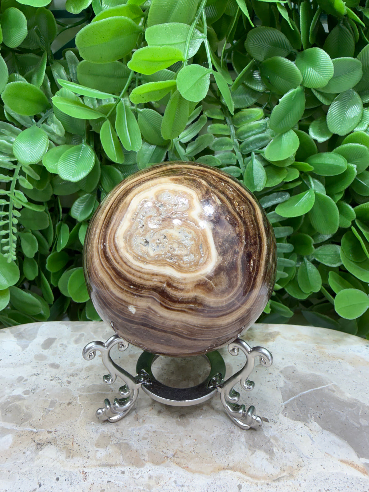 Chocolate Calcite Sphere | Grounding • Emotional Balance • Inner Strength