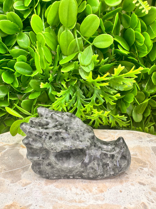 Larvikite Dragon Skull 308g