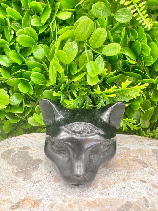 Black Obsidian Cat 710g