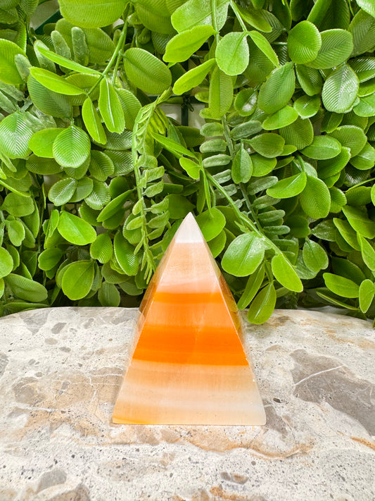Brown Aragonite Pyramid 308g