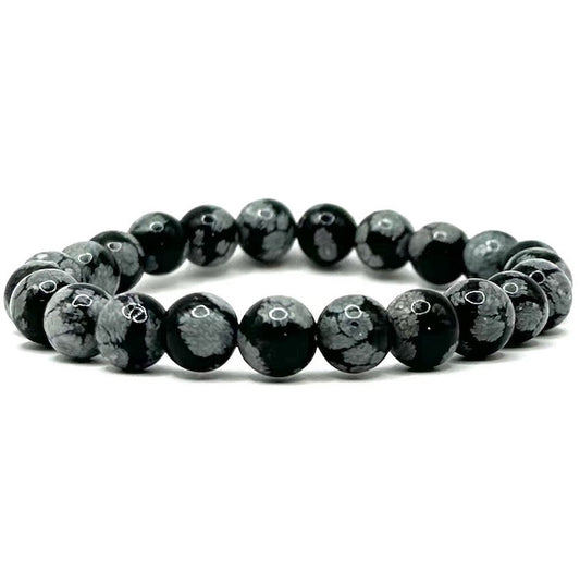 Snowflake Obsidian Bracelet 8mm