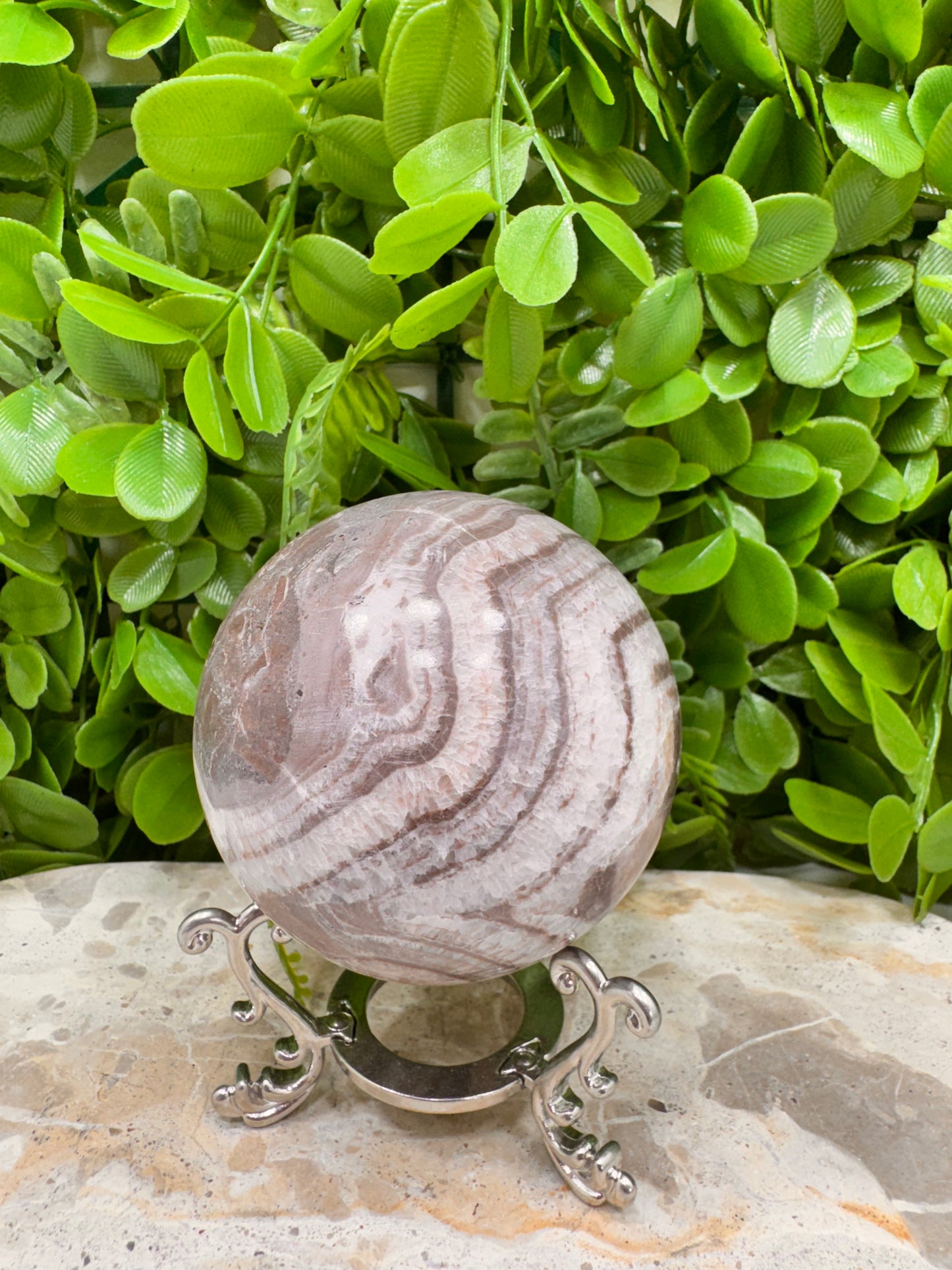 Chocolate Aragonite Sphere 480g