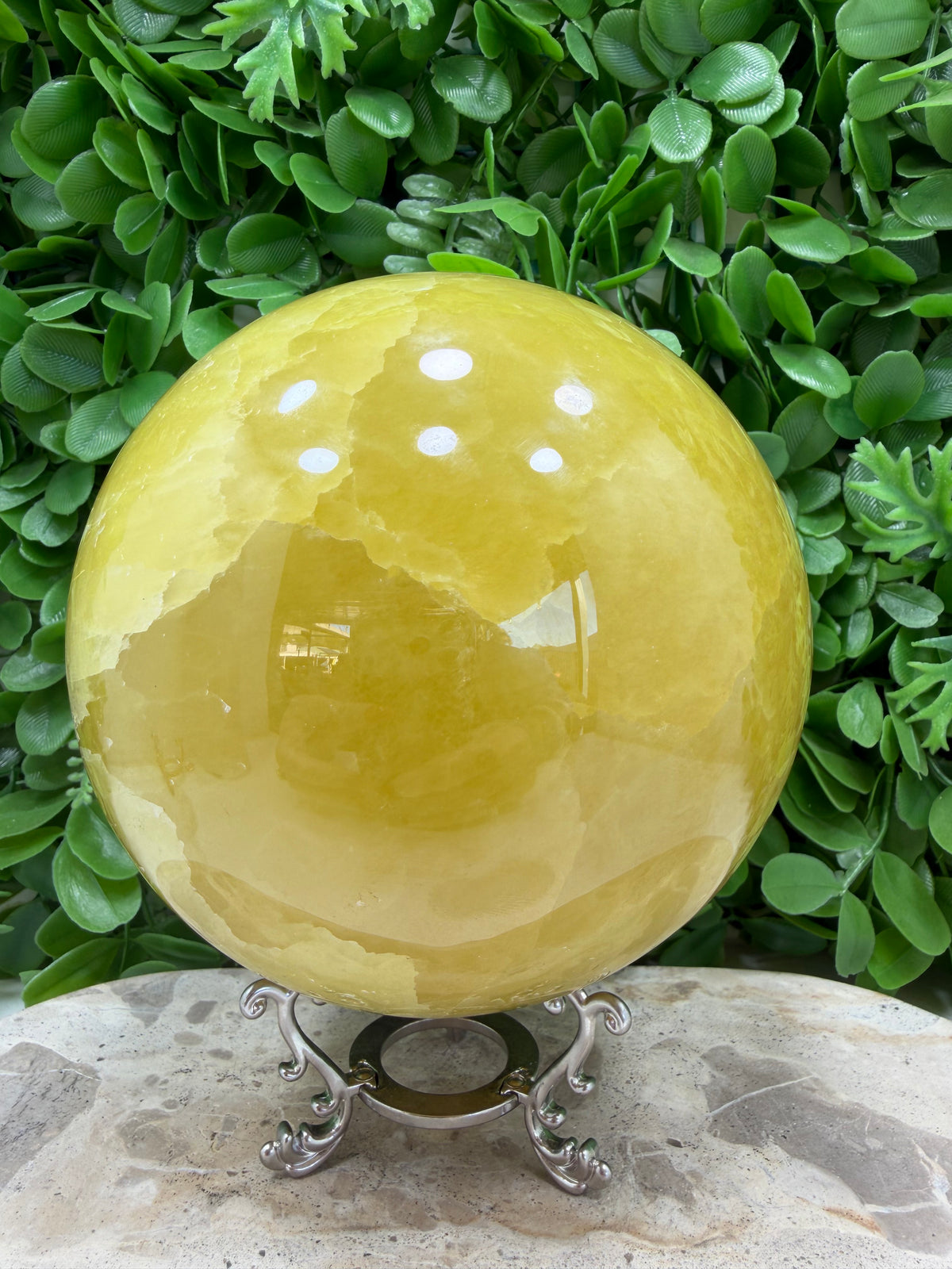Lemon Calcite Sphere 3832g  | Joy • Confidence • Motivation