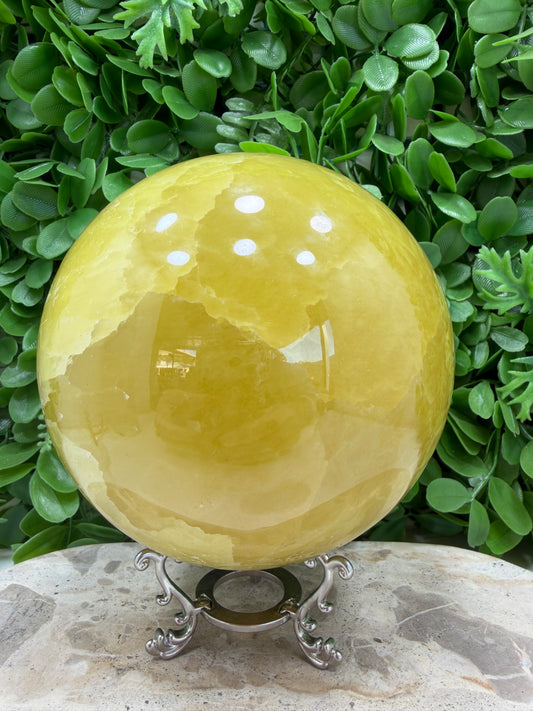 Lemon Calcite Sphere | Joy • Confidence • Motivation