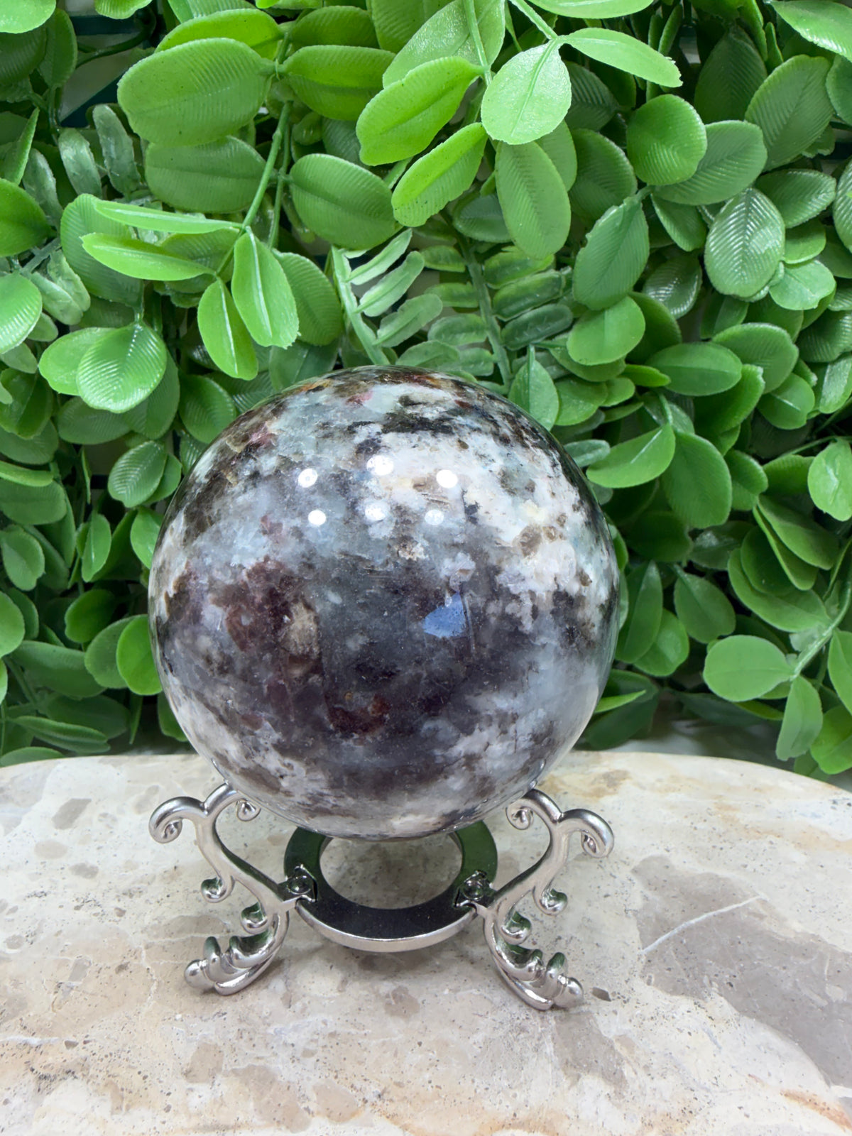 Unicorn Stone Sphere 578g | Calm • Love • Positivity