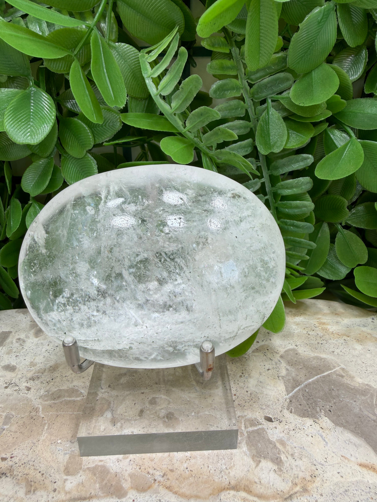 Clear Quartz Palm Stone 196g