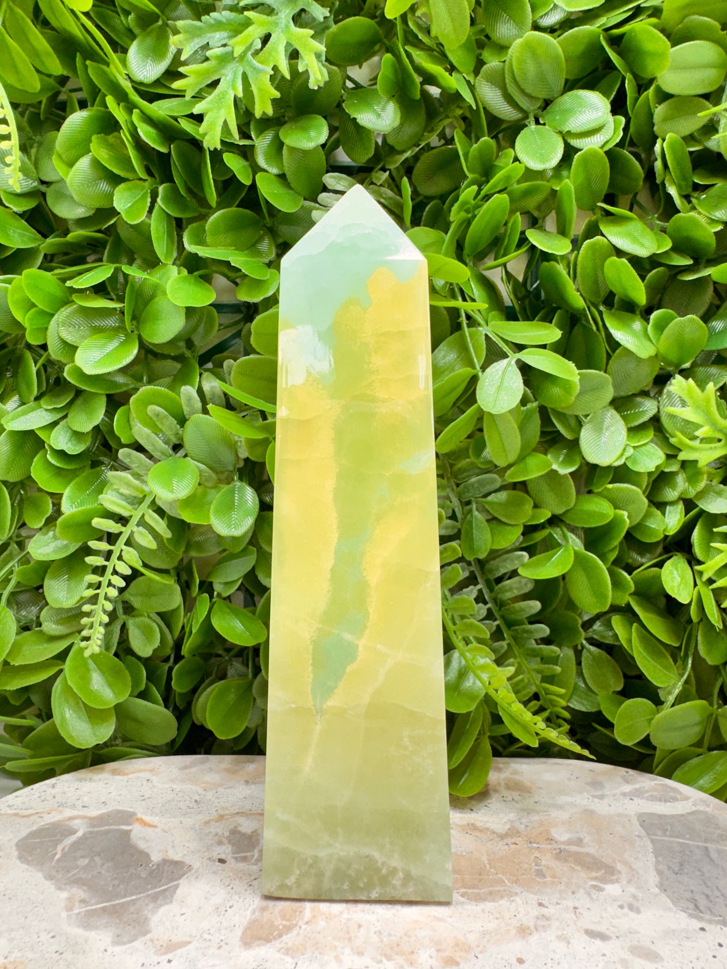 Pistachio Calcite Tower 994g