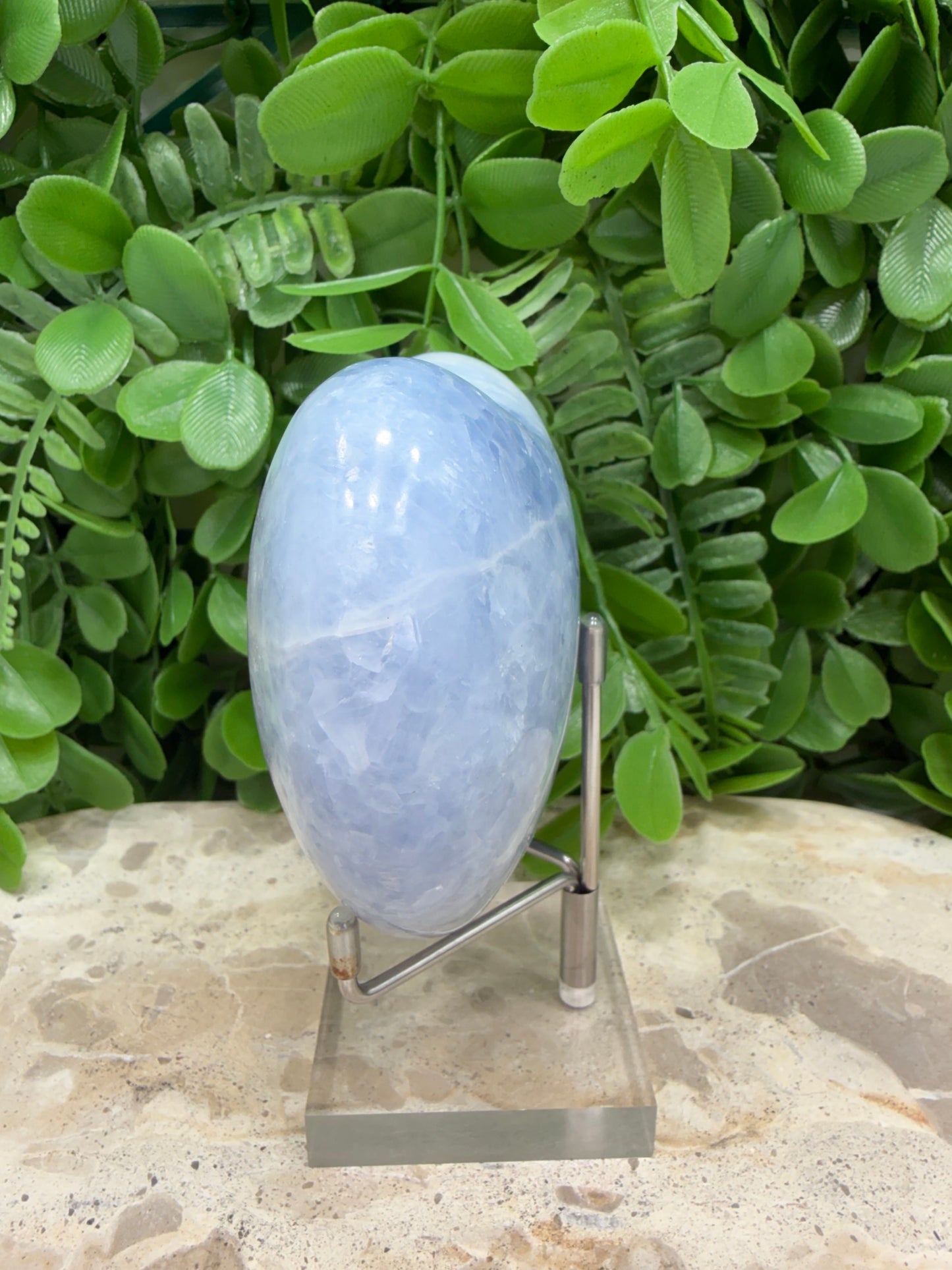 Blue Calcite Heart 516g