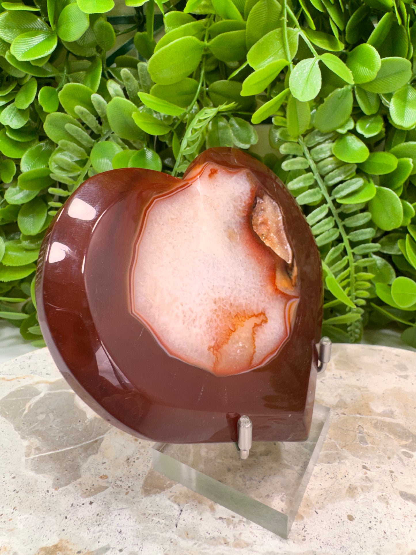 Carnelian Druzy Heart 242g