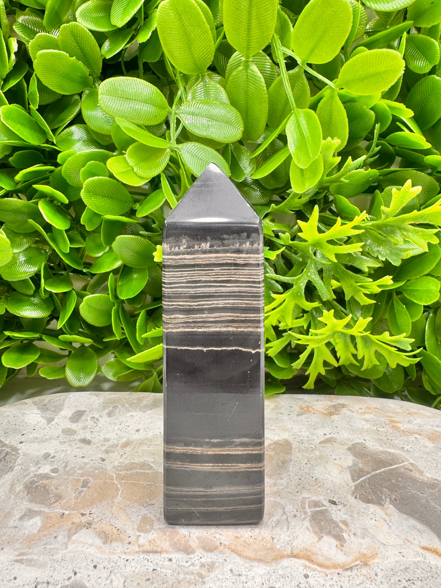 Black Banded Onyx Tower 258g