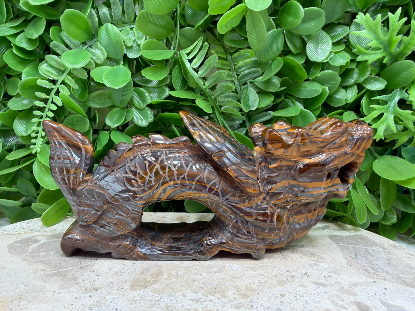 Tiger Eye/Tiger Ore Chinese Dragon 596g