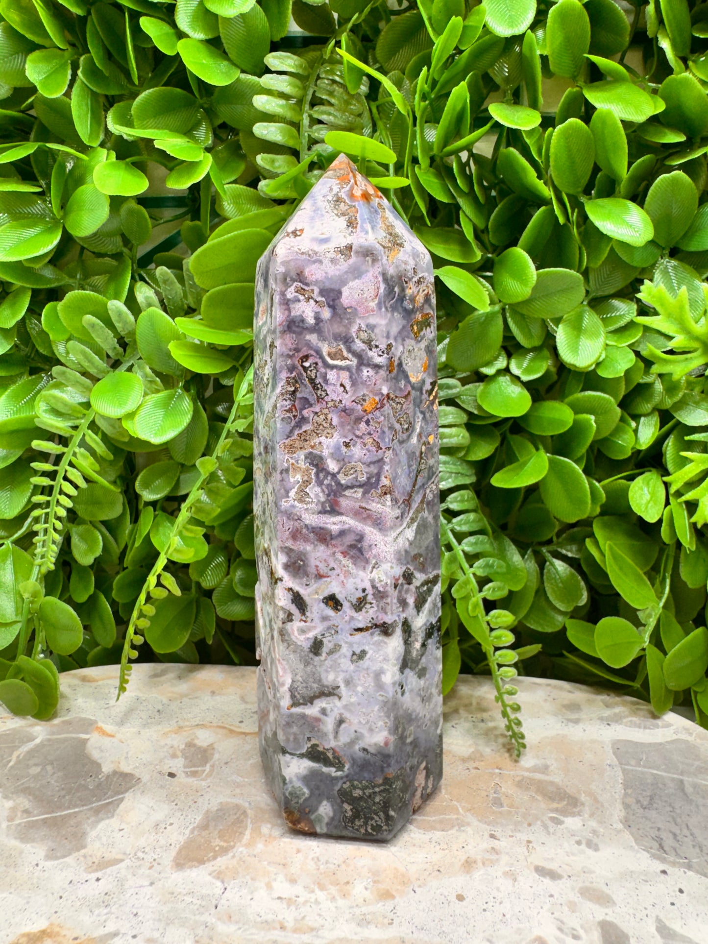 Moss Agate Tower 610g