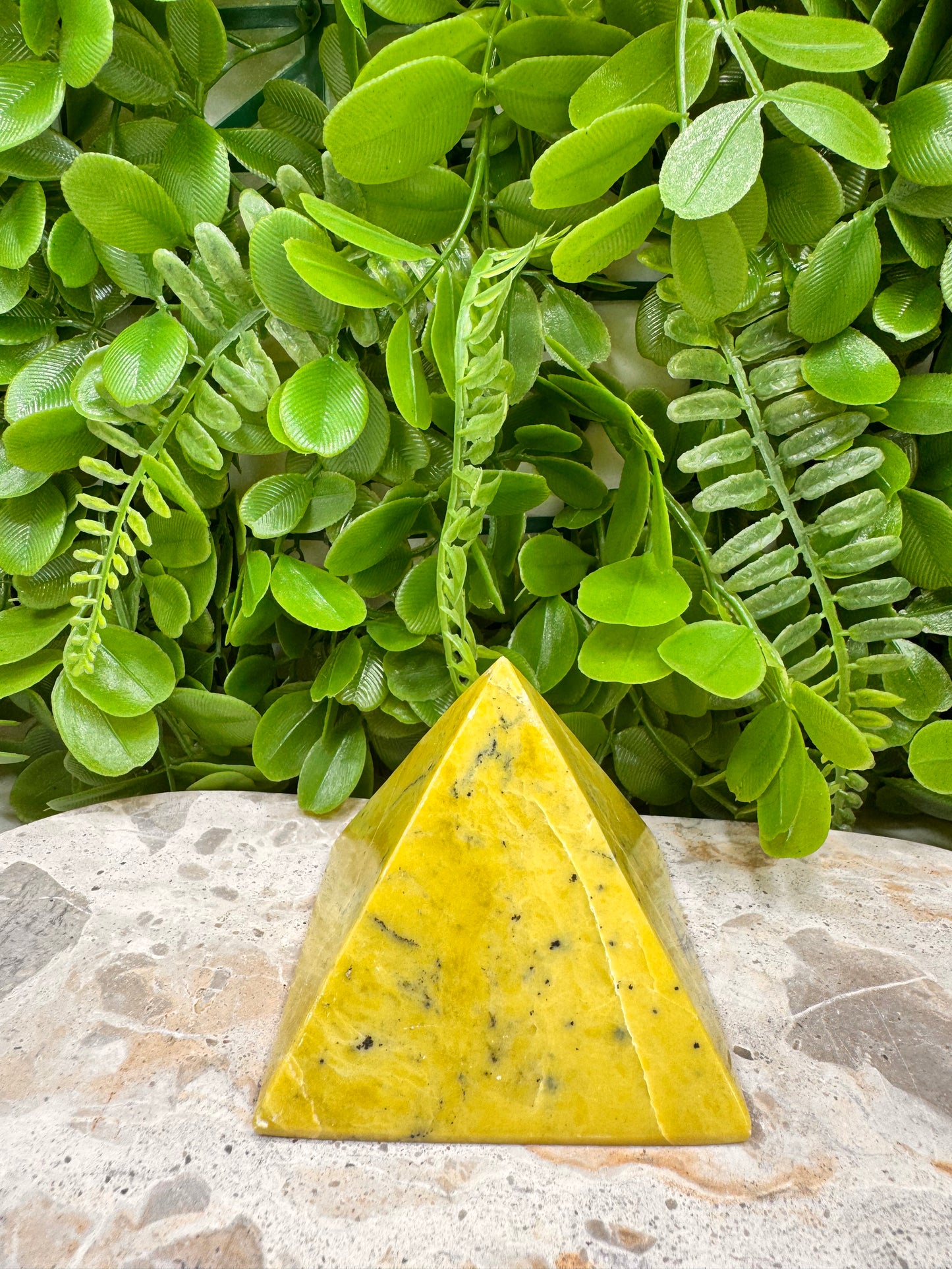 Jade & Hematite Pyramid 306g