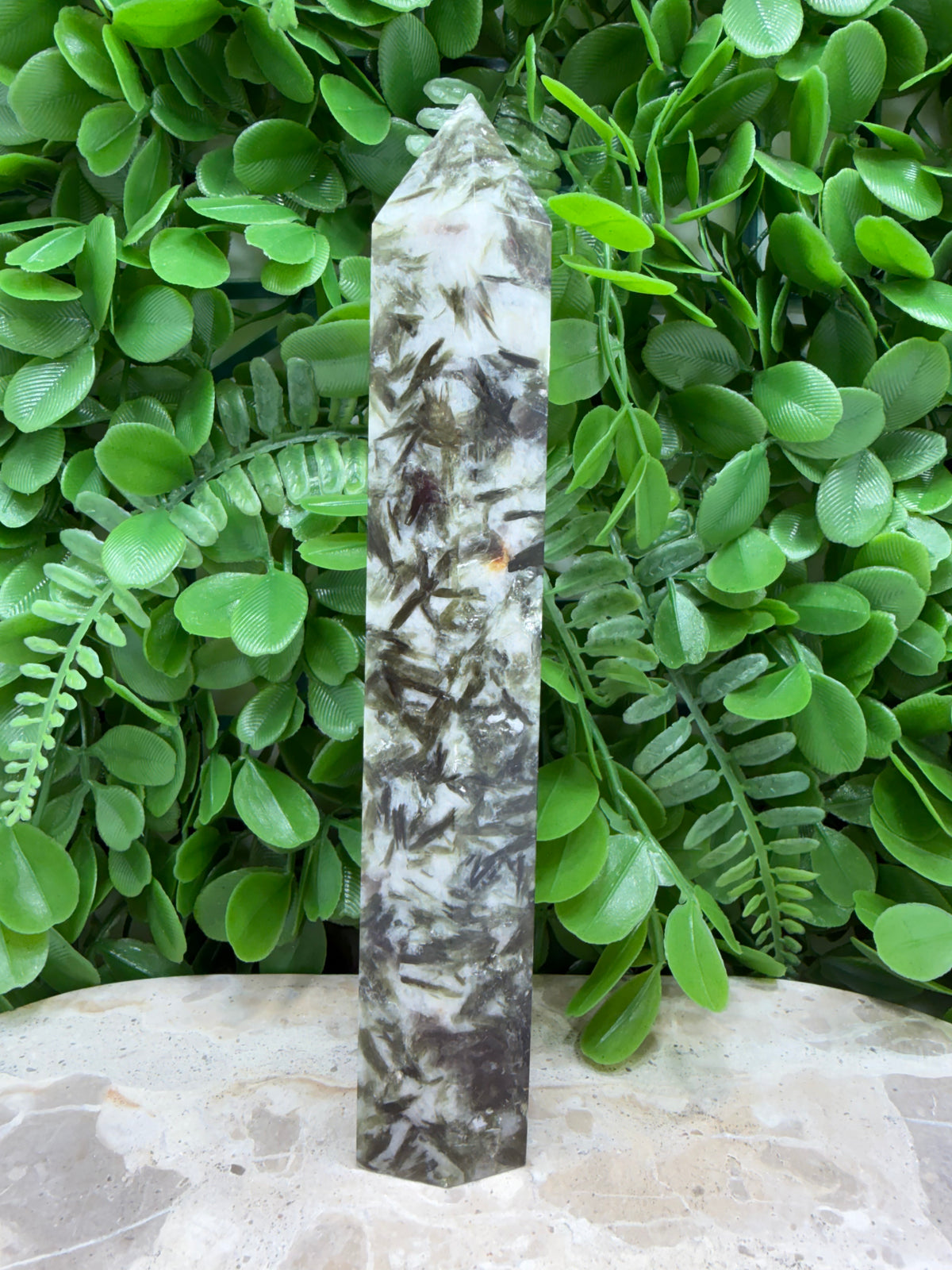 Green Mica Tower | Healing • Balance • Renewal