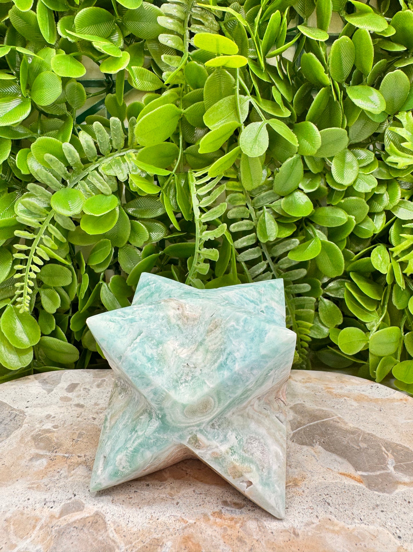 Blue Aragonite Merkaba 652g