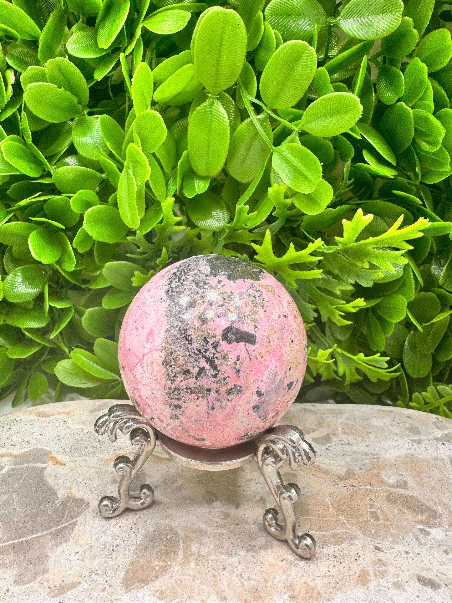 Peru Rhodonite Sphere 396g