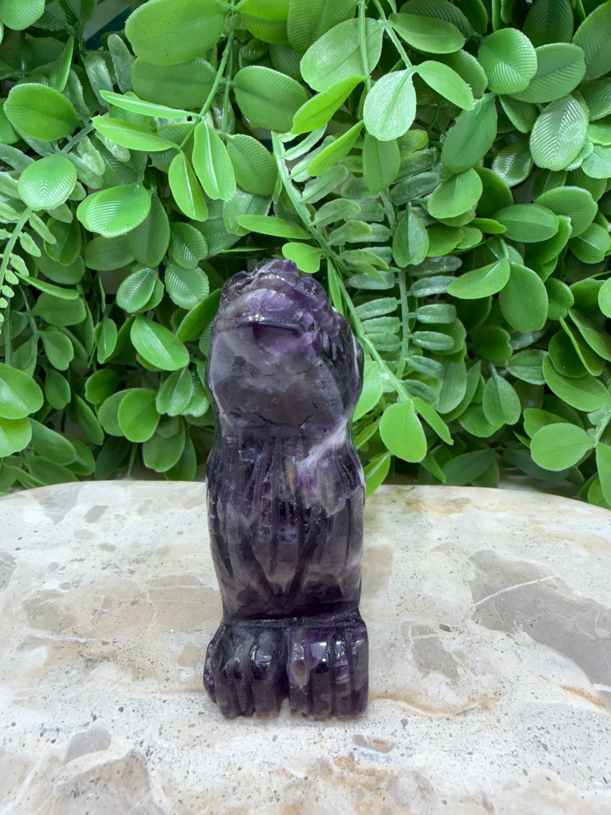 Chevron Amethyst Wolf 308g | Calm • Protection • Intuition