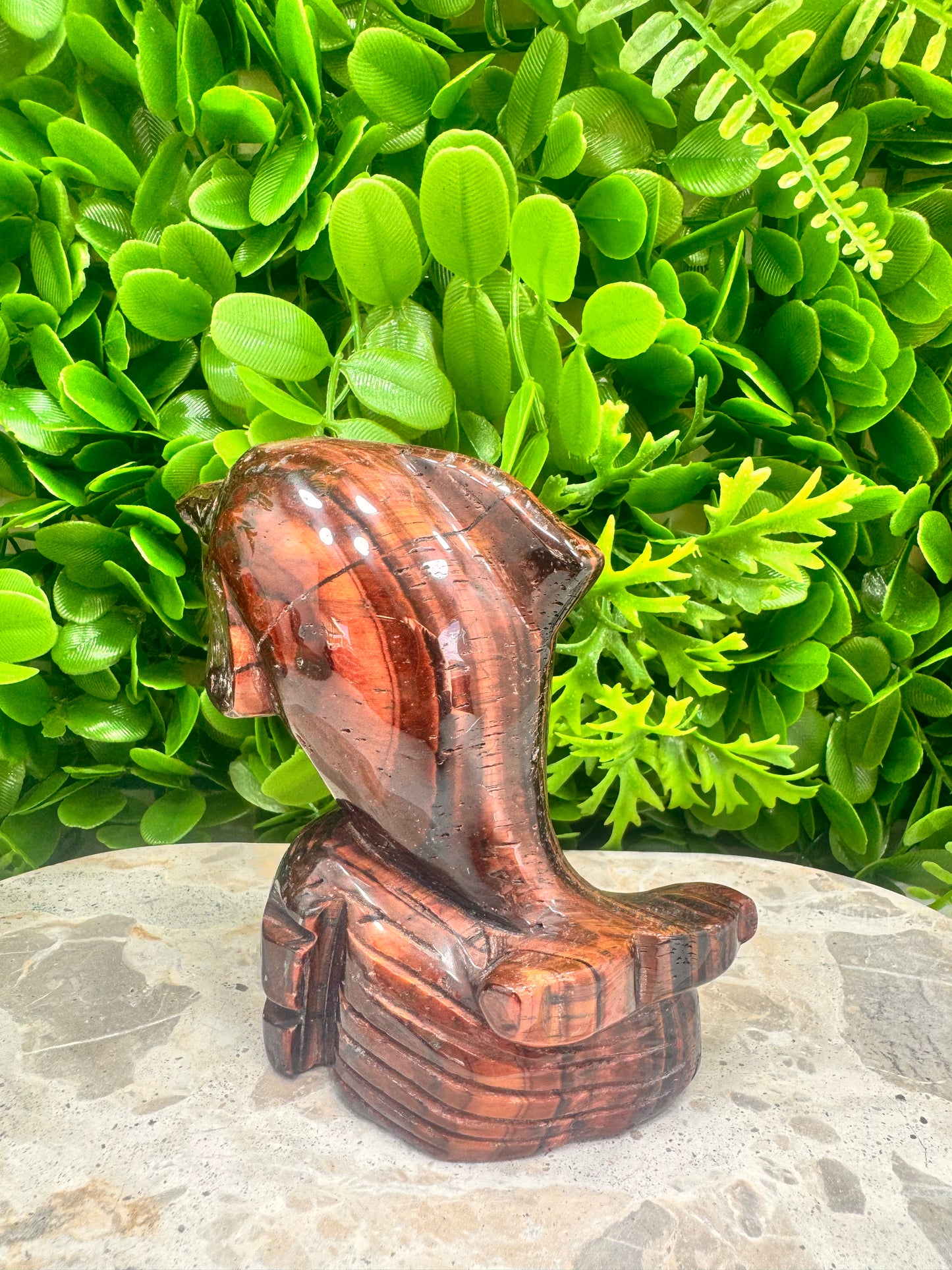Red Tigers Eye Dolphin 616g