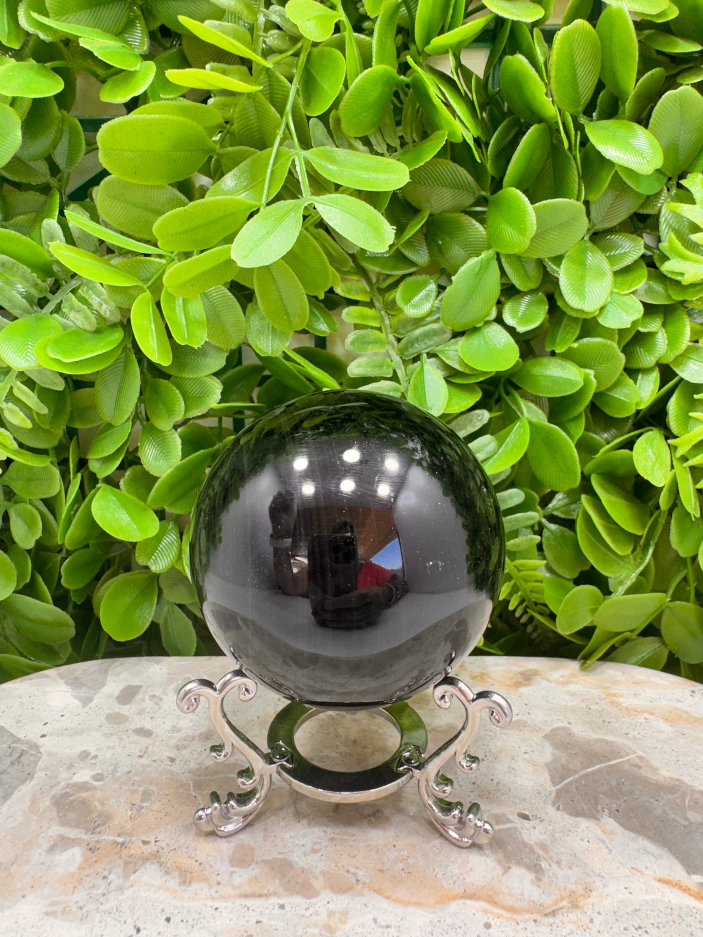 Silver Sheen Obsidian Sphere 434g