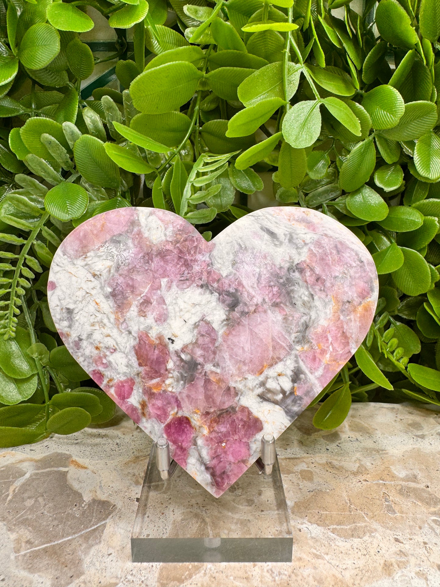 Pink Tourmaline Heart 232g