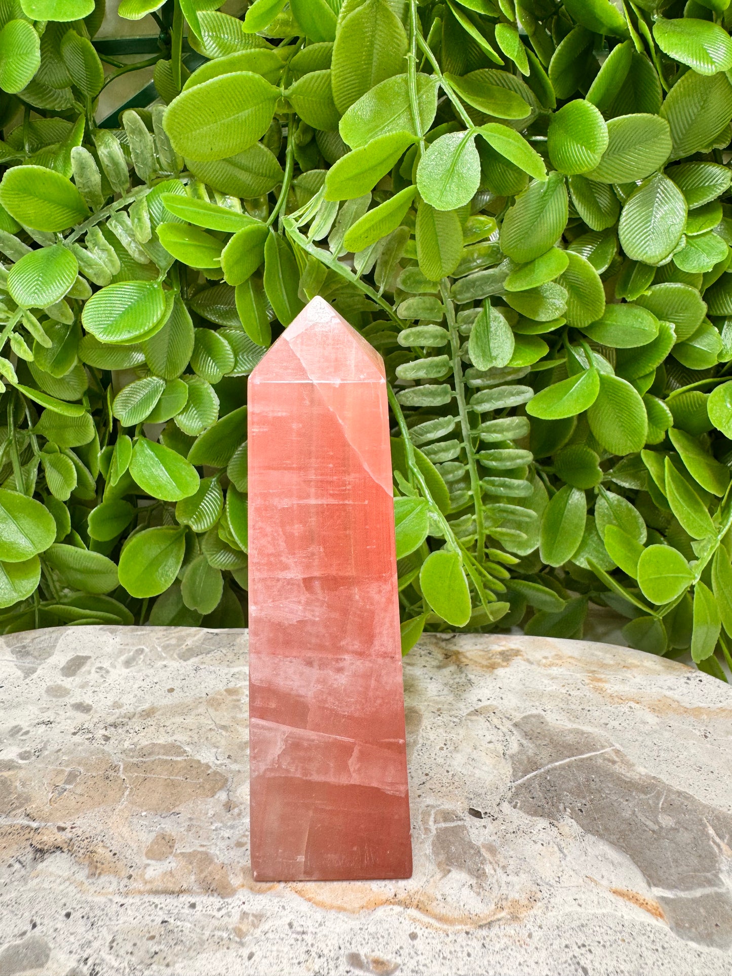 Rose Calcite Point 212g