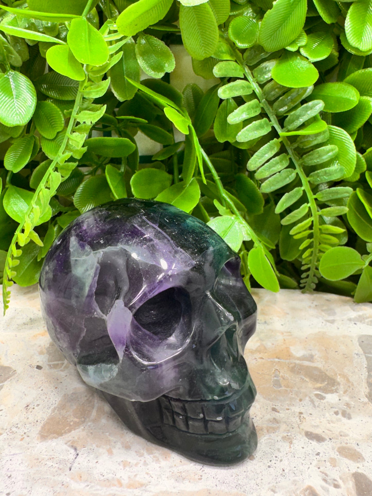 Fluorite Skull 607g