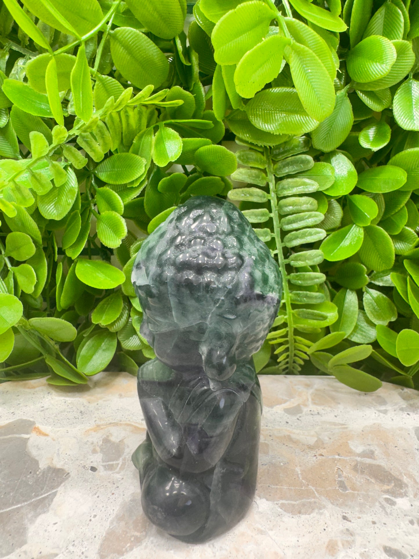 Fluorite Buddha 386g
