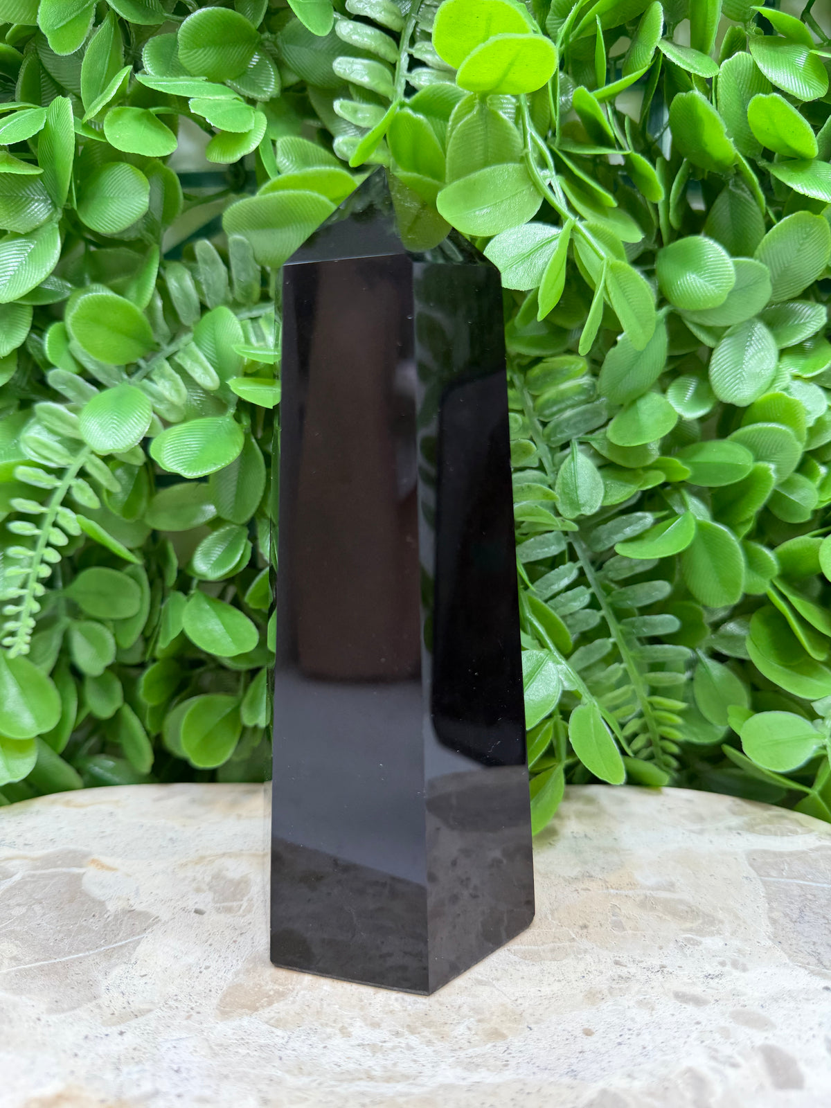 Black Obsidian Tower | Protection • Grounding • Strength